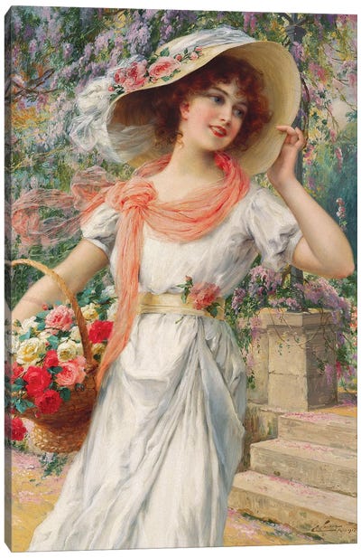 The Flower Girl  Canvas Art Print