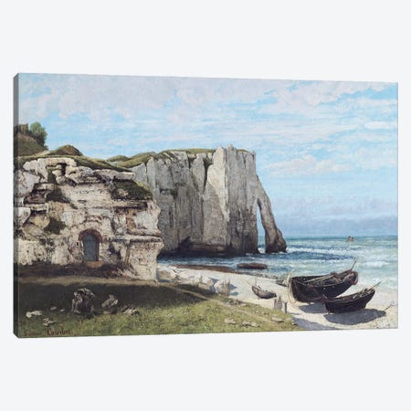 The Cliffs at Etretat after the storm, 1870  Canvas Print #BMN551} by Gustave Courbet Canvas Art