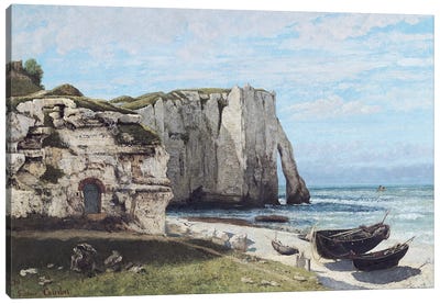 The Cliffs at Etretat after the storm, 1870  Canvas Art Print - Gustave Courbet