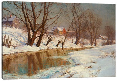 Winter Morning  Canvas Art Print - Vintage Christmas Décor