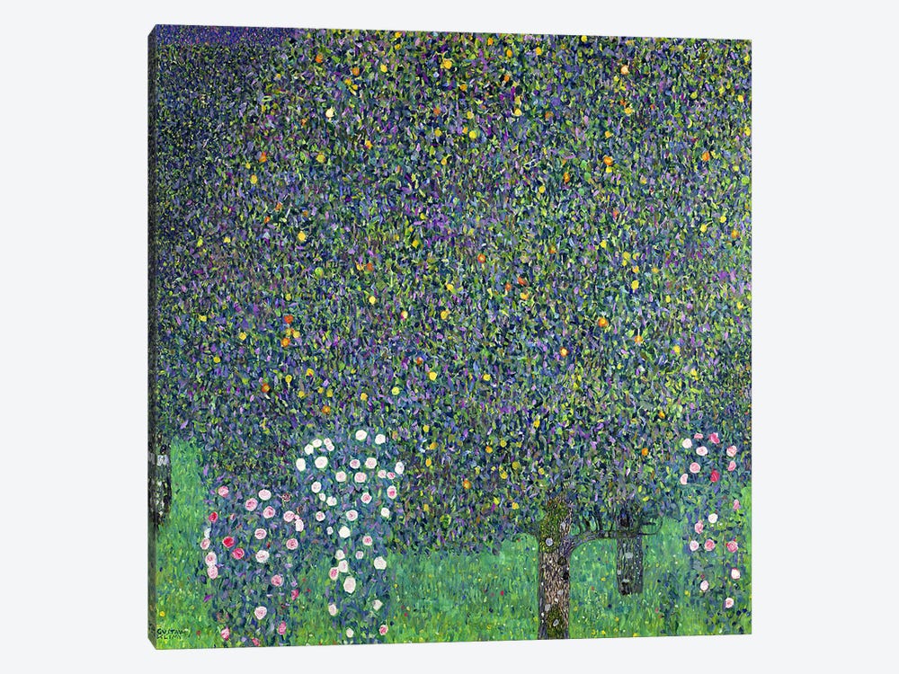 Roses under the Trees, c.1905  by Gustav Klimt 1-piece Canvas Wall Art