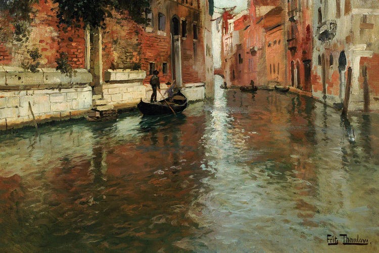 A Venetian Backwater  by Fritz Thaulow wall art