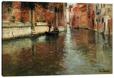 A Venetian Backwater  Canvas Art Print