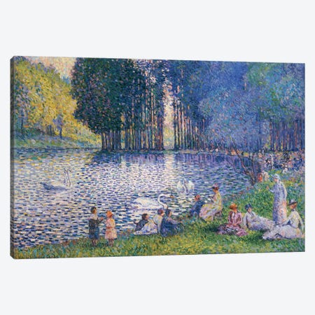 The Lake in the Bois de Boulogne, c.1899  Canvas Print #BMN5534} by Henri-Edmond Cross Canvas Artwork