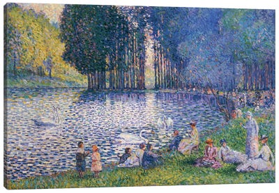 The Lake in the Bois de Boulogne, c.1899  Canvas Art Print
