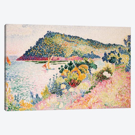 The Black Cape, Pramousquier Bay, 1906  Canvas Print #BMN5535} by Henri-Edmond Cross Canvas Wall Art