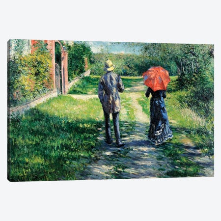 The Path Uphill, 1881  Canvas Print #BMN5538} by Gustave Caillebotte Art Print