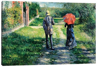 The Path Uphill, 1881  Canvas Art Print - Gustave Caillebotte