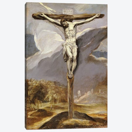 Christ On The Cross Canvas Print #BMN5540} by El Greco Canvas Artwork
