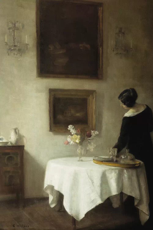 A Woman by a Dining Table  by Carl Holsoe wall art