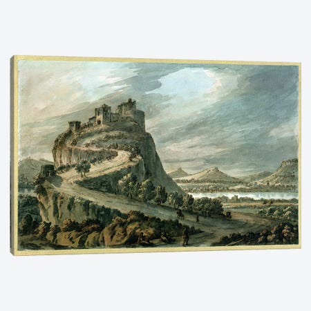 Rocky landscape with castle Canvas Print #BMN554} by Robert Adam Canvas Art Print