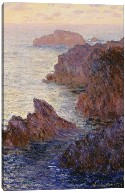 Point de Rochers, Port-Goulphar  Canvas Art Print - Claude Monet