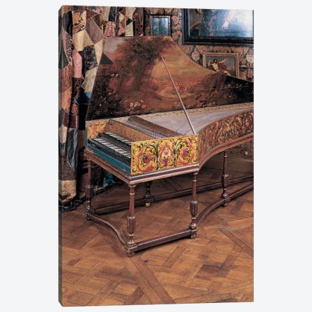 Double manual harpsichord  Canvas Print #BMN5554} by Joannes Ruckers Canvas Wall Art