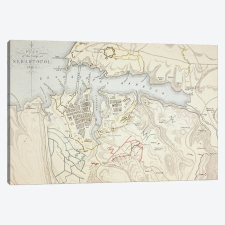 Plan of the Siege of Sevastopol, 1883  Canvas Print #BMN5556} by English School Canvas Art