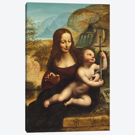 The Madonna of the Yarnwinder  Canvas Print #BMN5560} by Leonardo da Vinci Canvas Art