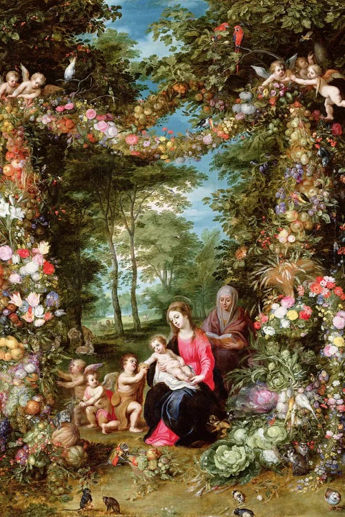 The Virgin And Child With The Infant St. John The Baptist, St. Anne And Angels