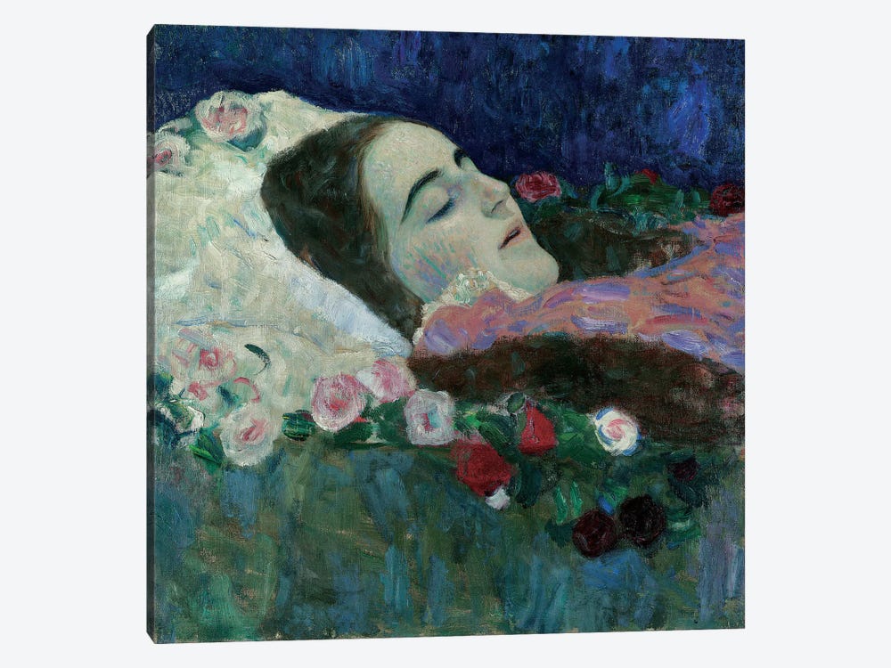 Ria Munk on her Deathbed, c.1910  by Gustav Klimt 1-piece Canvas Art Print