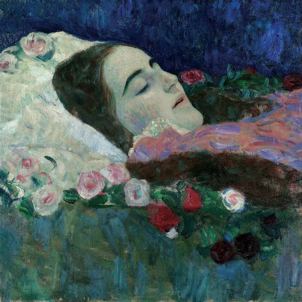 Gustav Klimt: Ria Munk on her Deathbed, c.1910  by Gustav Klimt