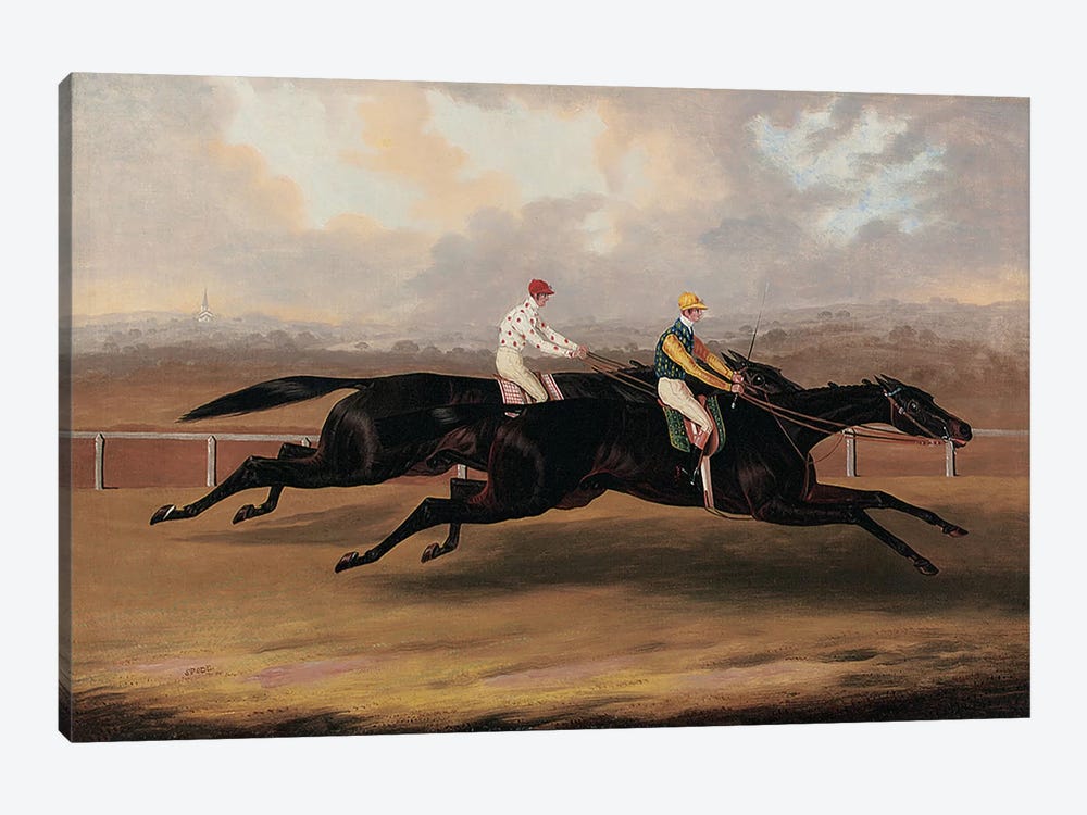 The Flying Dutchman and Voltigeur Running the Great Match Race  by Samuel Spode 1-piece Canvas Art Print