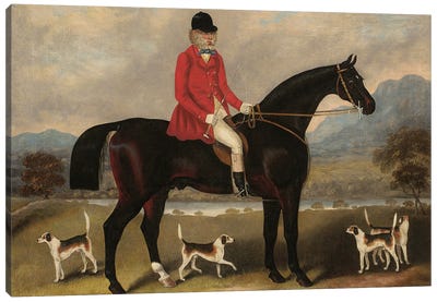 John Dawson Duckett on Lad, 1856  Canvas Art Print - Hunting