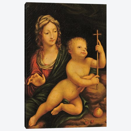 Madonna of the Yarnwinder  Canvas Print #BMN5580} by Leonardo da Vinci Canvas Art