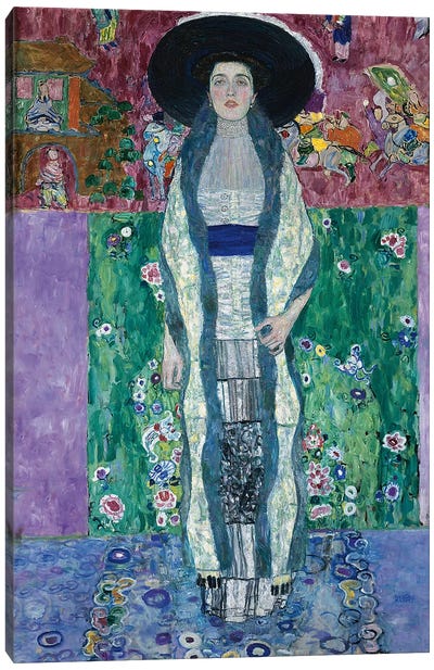 Portrait of Adele Bloch-Bauer II, 1912  Canvas Art Print - All Things Klimt