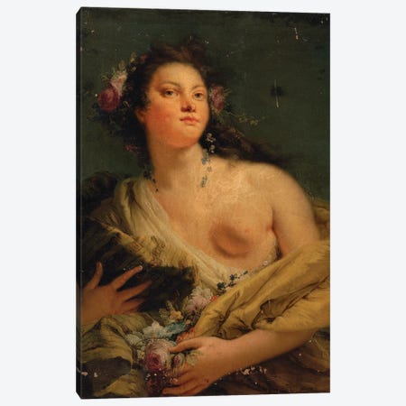 Portrait of a lady as Flora  Canvas Print #BMN5594} by Giovanni Battista Tiepolo Canvas Art