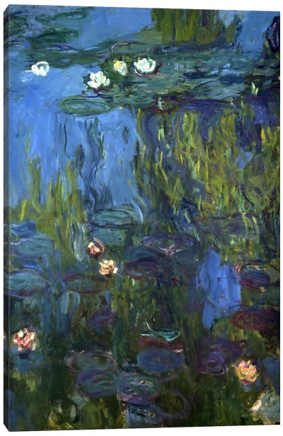 Nympheas, 1914-17  Canvas Art Print - All Things Monet