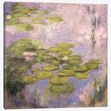 Nympheas, 1916-19  Canvas Print #BMN5599} by Claude Monet Canvas Art Print