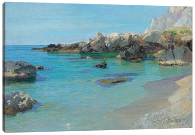 On the Capri Coast  Canvas Art Print