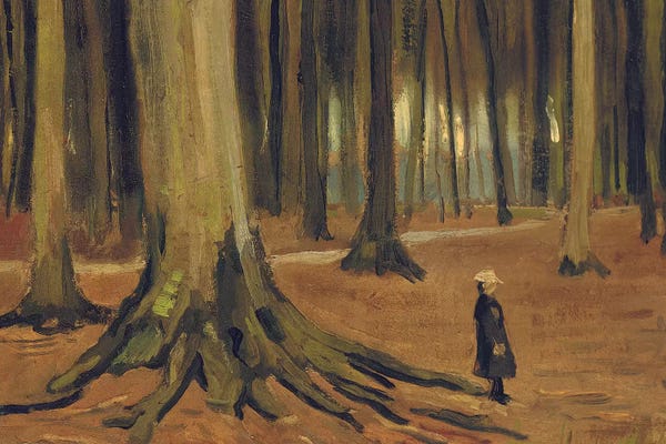 Vincent van Gogh: A Girl in a Wood, 1882  by Vincent van Gogh