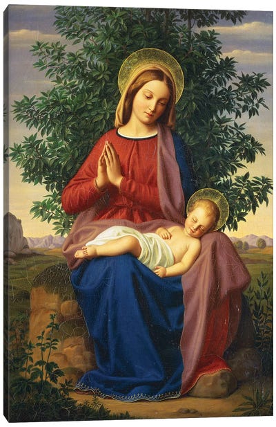 The Madonna and Child, 1855  Canvas Art Print