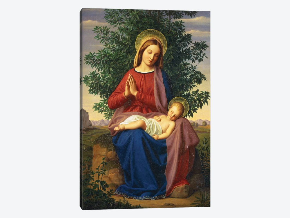 The Madonna and Child, 1855  by Julius Schnorr von Carolsfeld 1-piece Canvas Art Print