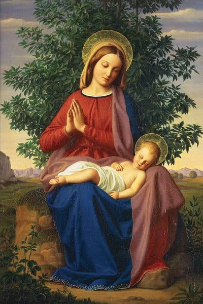 Christianity: The Madonna and Child, 1855  by Julius Schnorr von Carolsfeld