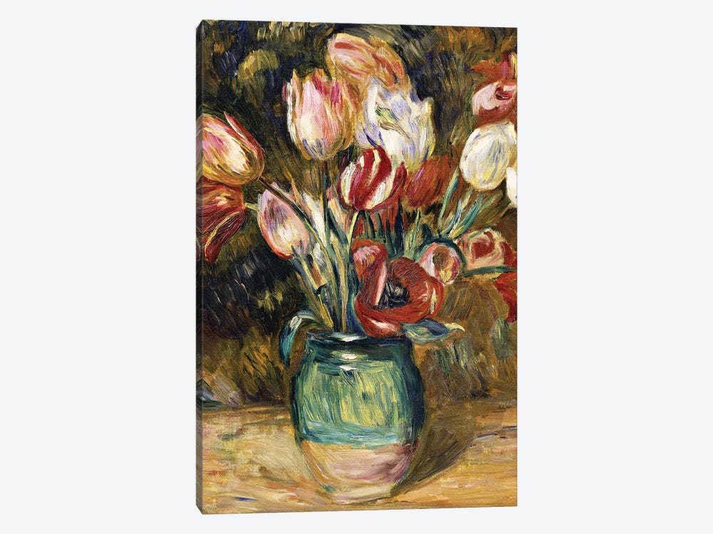 Vase of flowers, 1888-89  by Pierre-Auguste Renoir 1-piece Canvas Art Print