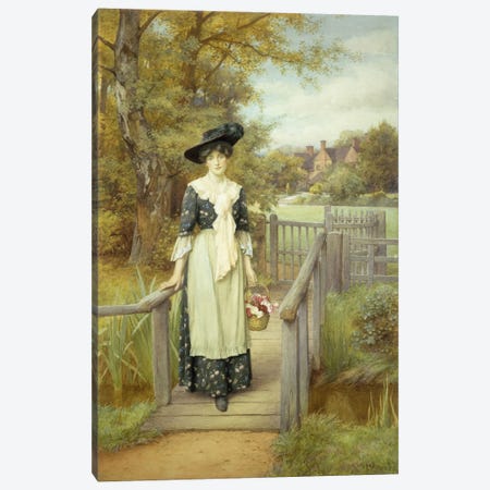 A Country Beauty  Canvas Print #BMN5637} by Charles Edward Wilson Canvas Print