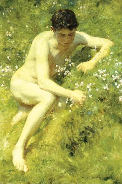 In the Meadow, 1906  by Henry Scott Tuke art print