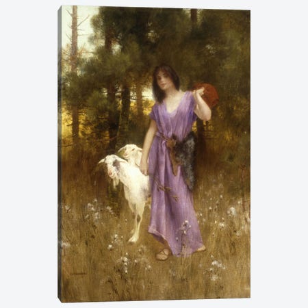The Shepherdess  Canvas Print #BMN5652} by Carl Wunnerberg Canvas Artwork