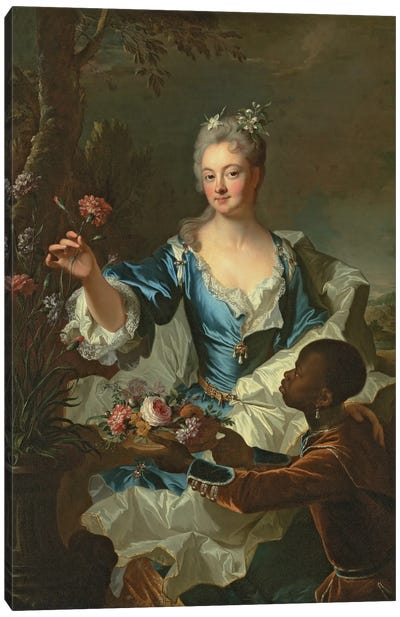 Portrait of Hyacinthe-Sophie de Beschanel-Nointel, Marquise de Louville  Canvas Art Print