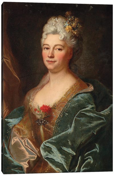 Portrait of the Marquise de la Mesangere, nee Marguerite de Rambouillet   Canvas Art Print