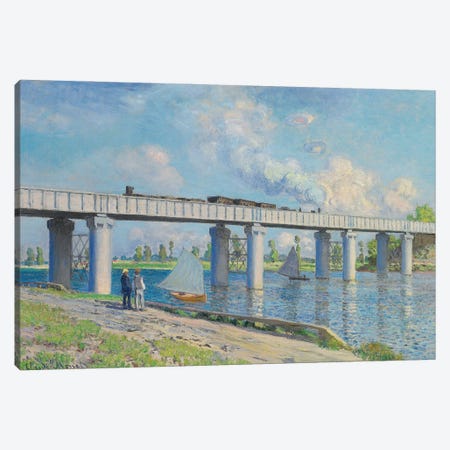 Railway Bridge at Argenteuil, 1873  Canvas Print #BMN5669} by Claude Monet Canvas Art Print