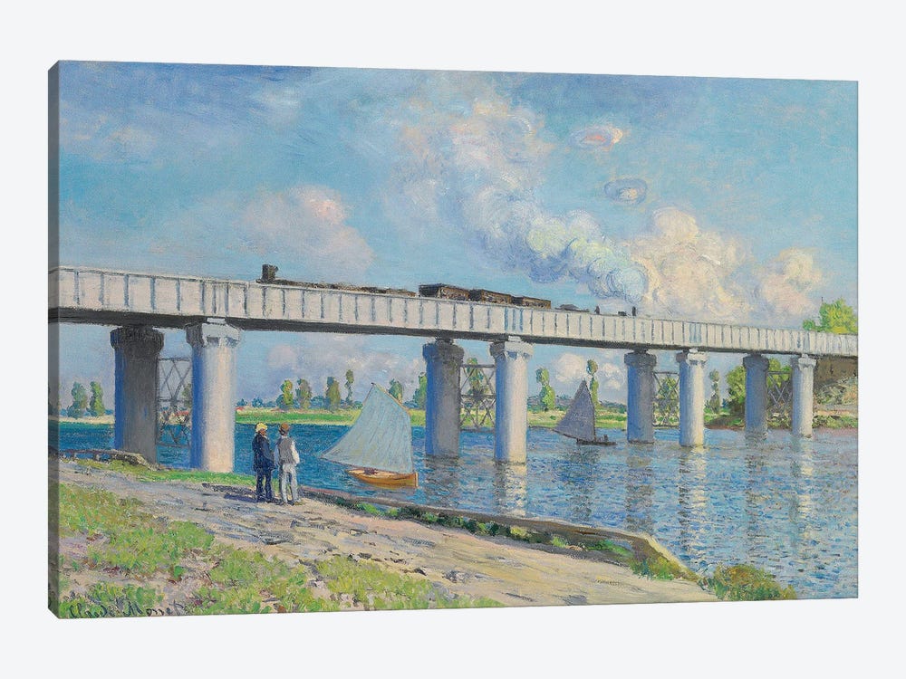 Railway Bridge at Argenteuil, 1873  1-piece Canvas Artwork