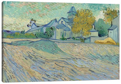 Vue de L'Asile et de la Chapelle de Saint-Remy, 1889  Canvas Art Print - Farm Art