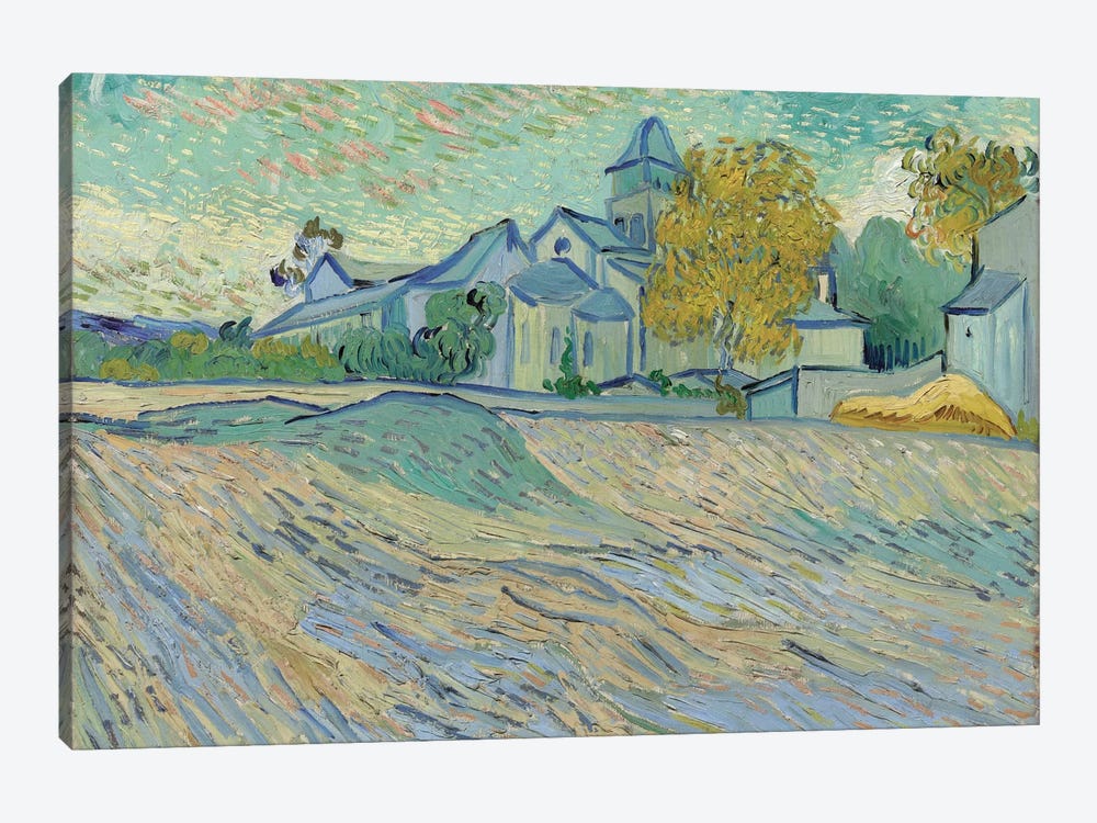 Vue de L'Asile et de la Chapelle de Saint-Remy, 1889  by Vincent van Gogh 1-piece Canvas Art