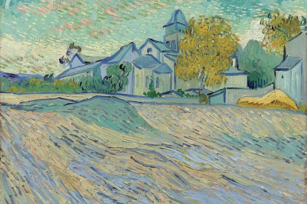 All Things Van Gogh: Vue de L'Asile et de la Chapelle de Saint-Remy, 1889  by Vincent van Gogh