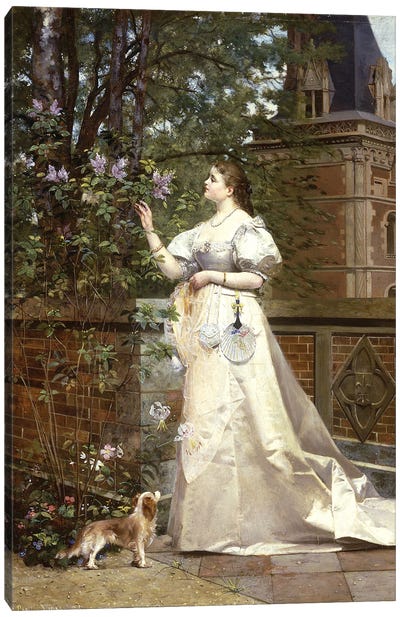 Picking Lilacs, 1874  Canvas Art Print