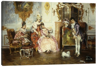 The Interrupted Proposal, 1889  Canvas Art Print