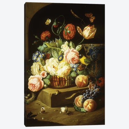 Still life with assorted flowers  Canvas Print #BMN5682} by Josef Holstayn Art Print