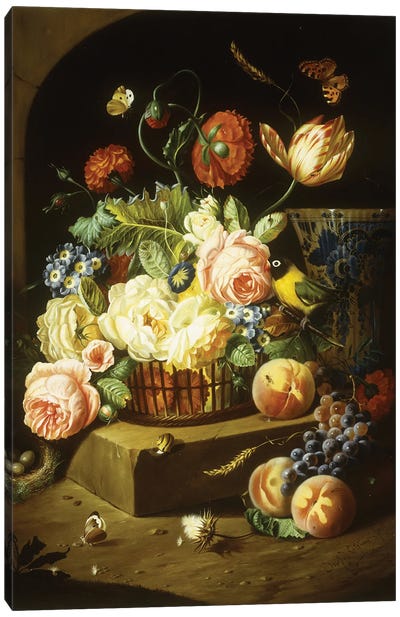 Still life with assorted flowers  Canvas Art Print