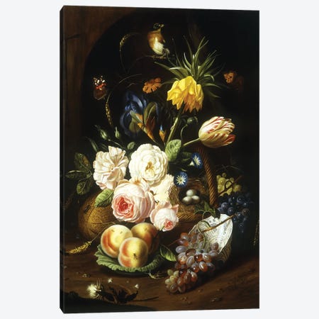Still life with assorted flowers  Canvas Print #BMN5683} by Josef Holstayn Canvas Print